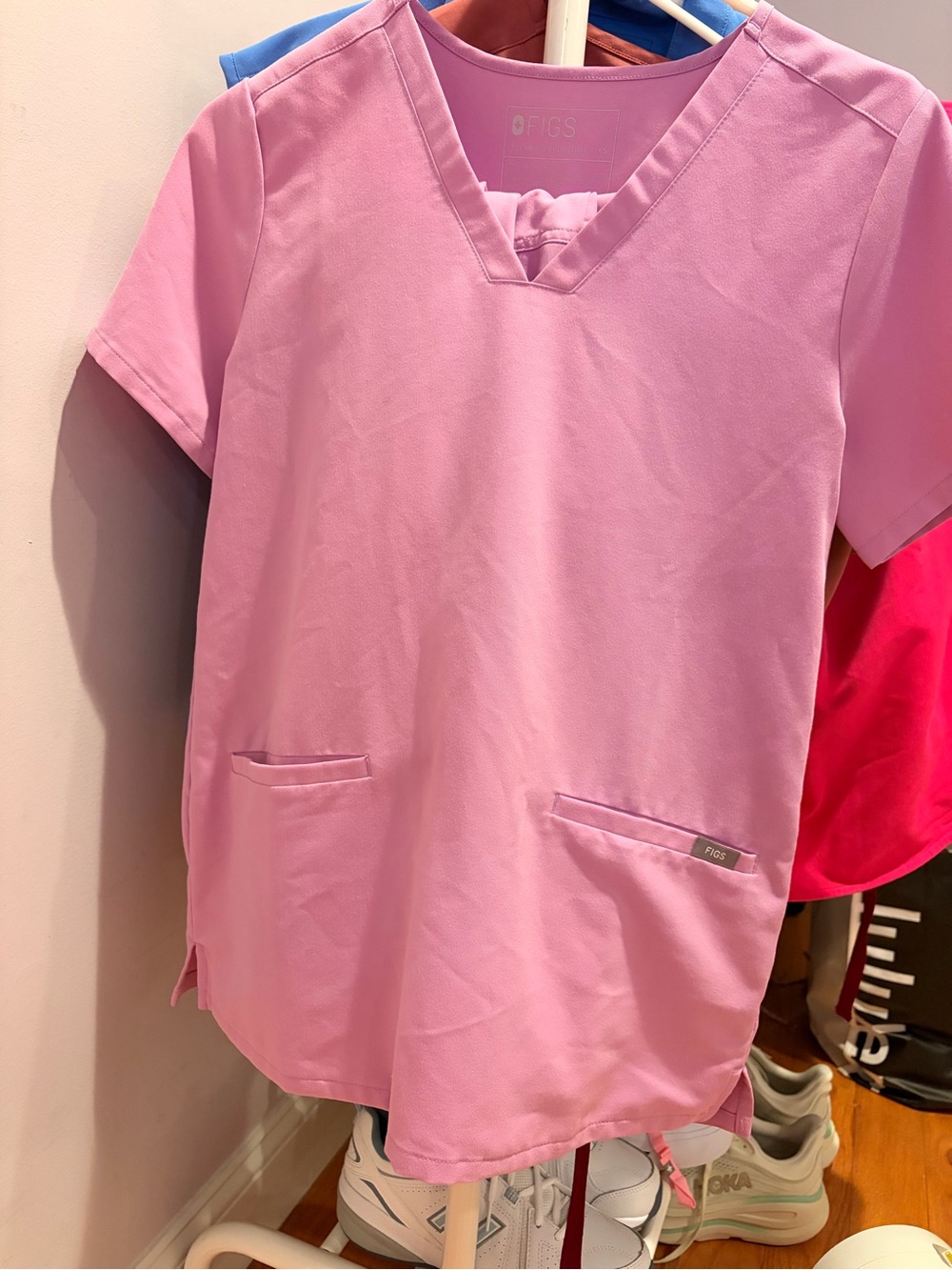 Figs Light Pink Scrub set